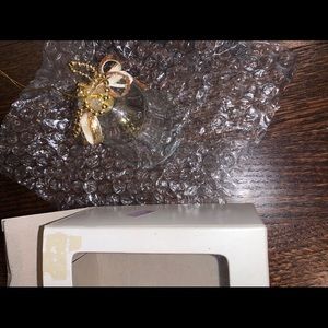 Santas World glass bell wreath ornament